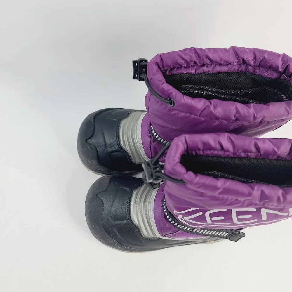 Keen Girl's Purple Black Snow Troll Insulated WP Mid-Calf Winter Snow Boot Sz 10
